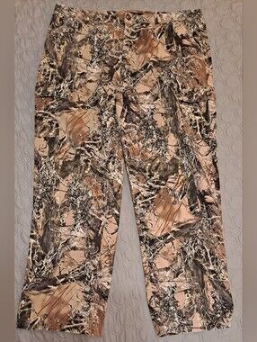 True Timber Men's Camo Cargo Pants - Tan/Beige Sz XXL